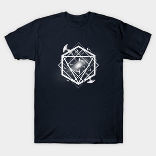 Geometric Outer Space Jelly Fish - Geo Jellys (white) Design by RAD! T-Shirt